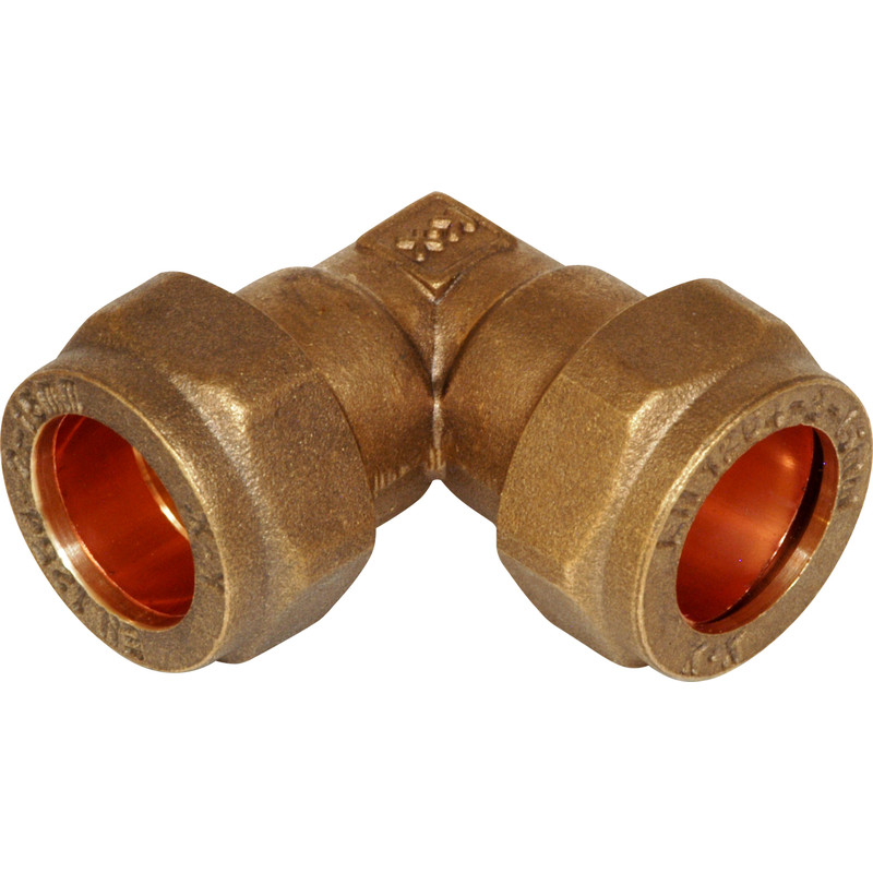 8mm OD Metric Brass Compression Elbow — COPPERTUBINGSALES
