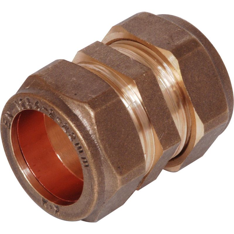 42mm Brass Compression Straight Coupling