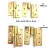 Right Hand Brass Rising Butt Hinges